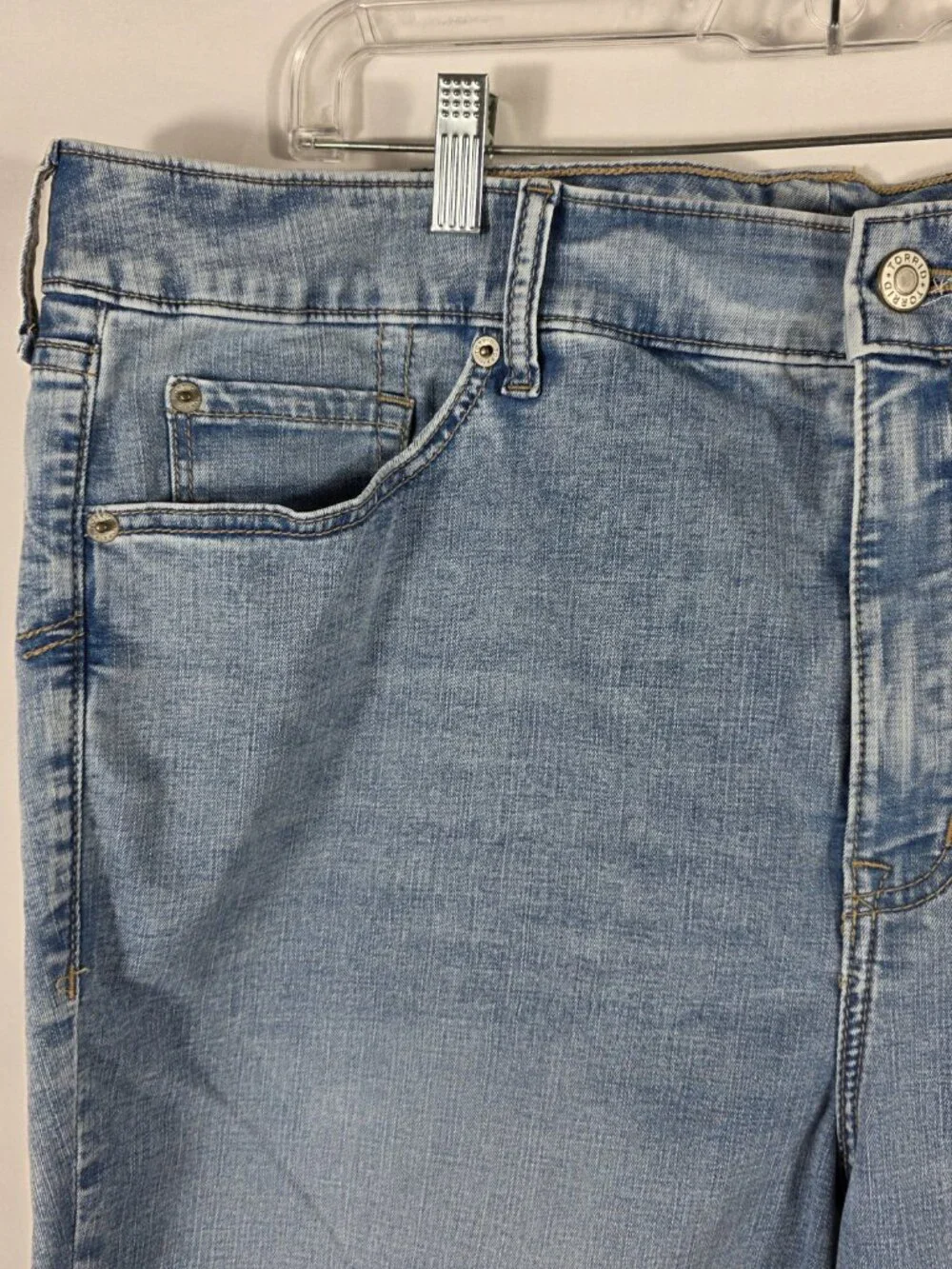 Torrid Perfect High Rise Bermuda Denim Jean Shorts Women's Size 22 Light Wash